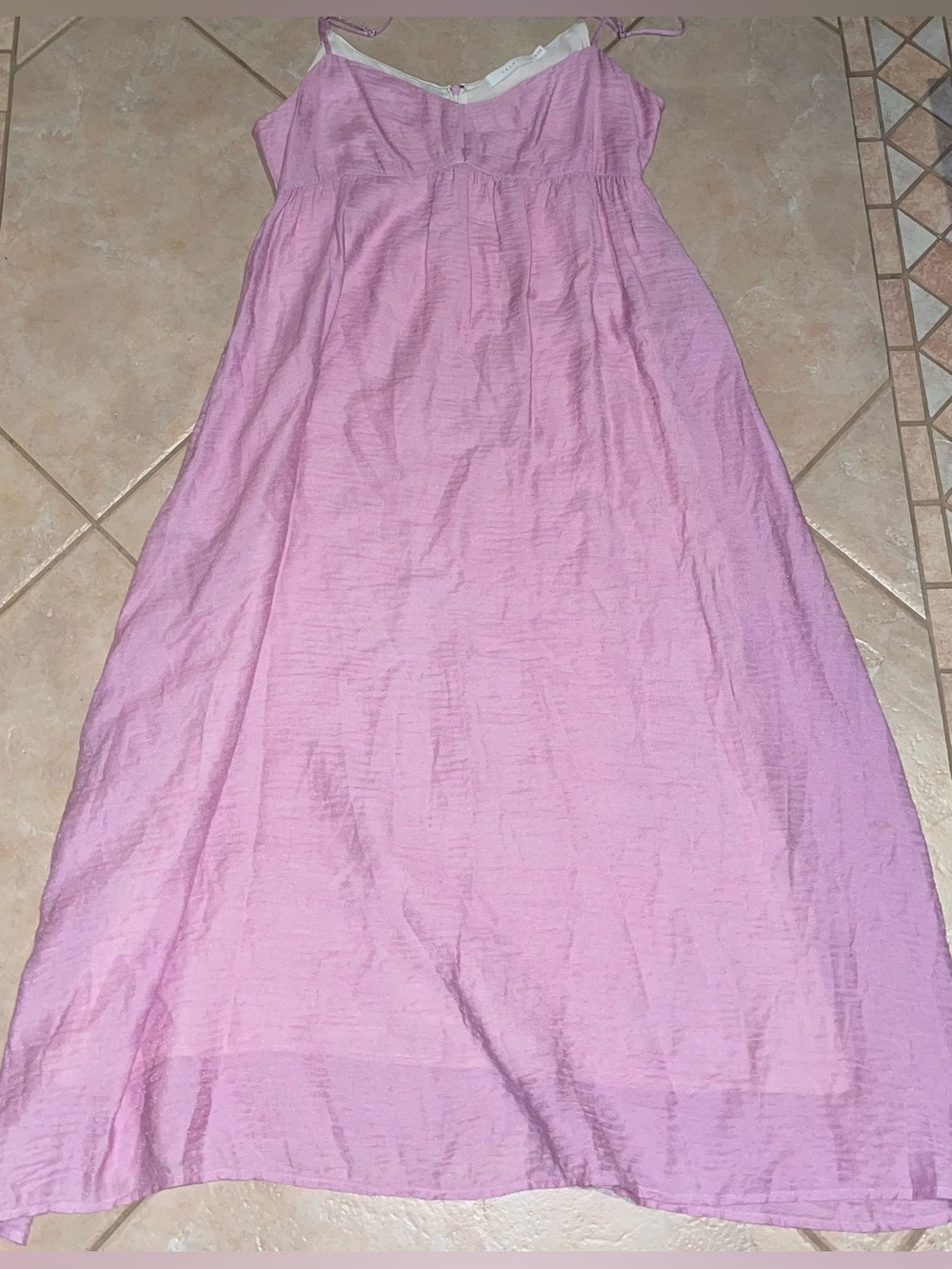 Lush Anthropologie Women’s Sleeveless Tank Midi Dress Pink Boho